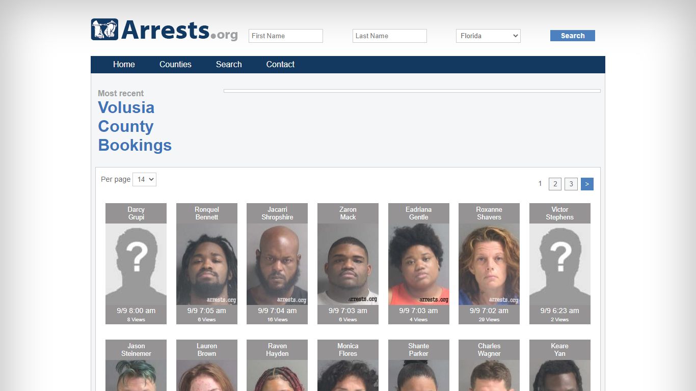 Volusia County Arrests and Inmate Search